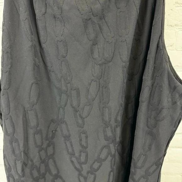 J McLaughlin Maria Halter Dress Size Lg Black Jacquard Chain Link Catalina Cloth - Picture 3 of 8